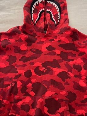 A Bathing Ape (BAPE) Pullover red Hoodie